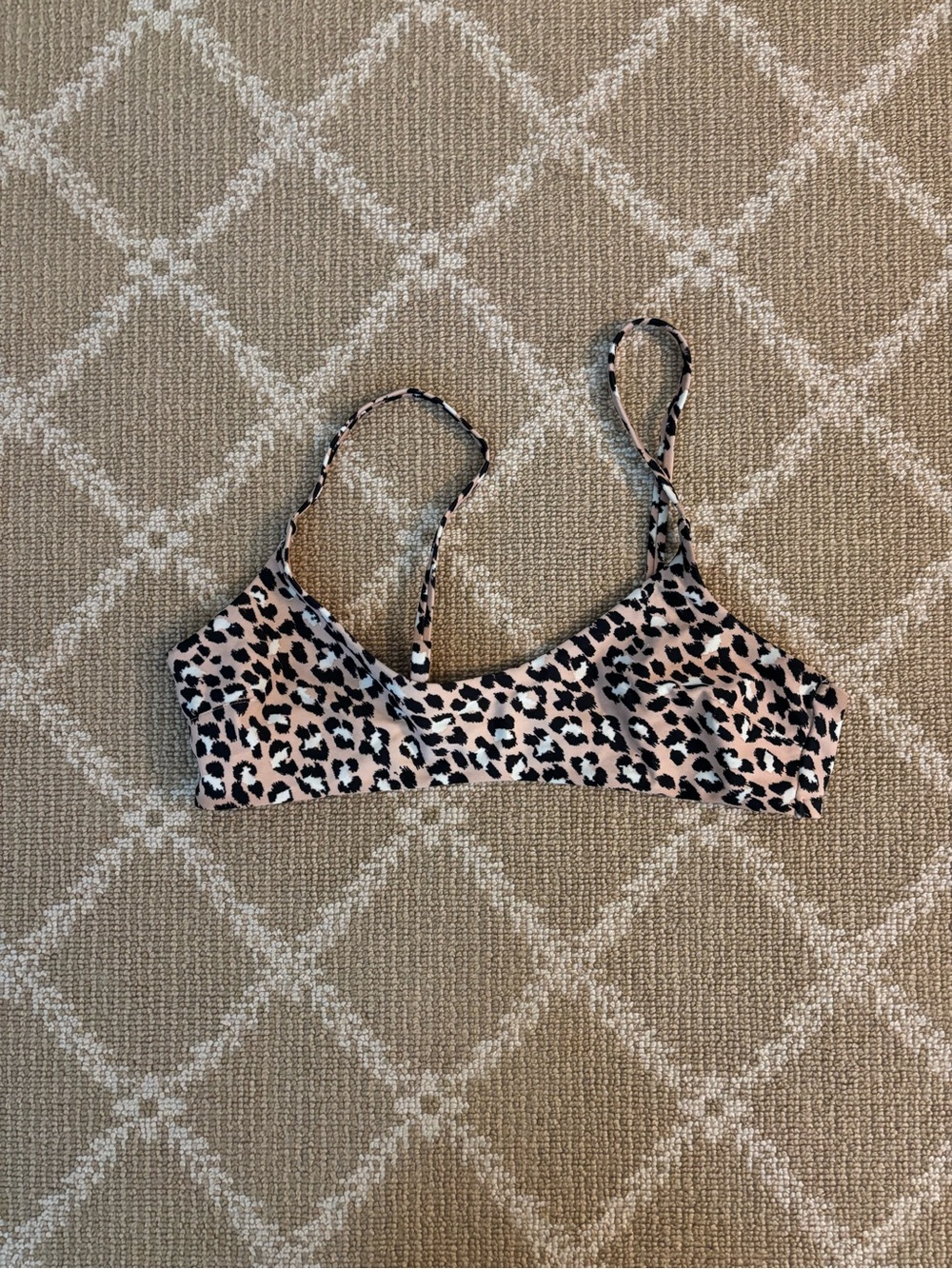 Aerie Leopard Print Bikini Top